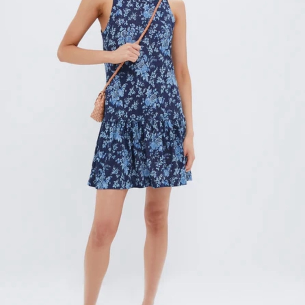 Tuckernuck Twilight Garden Clark Dress - Blue Floral- XS - Picture 2 of 7